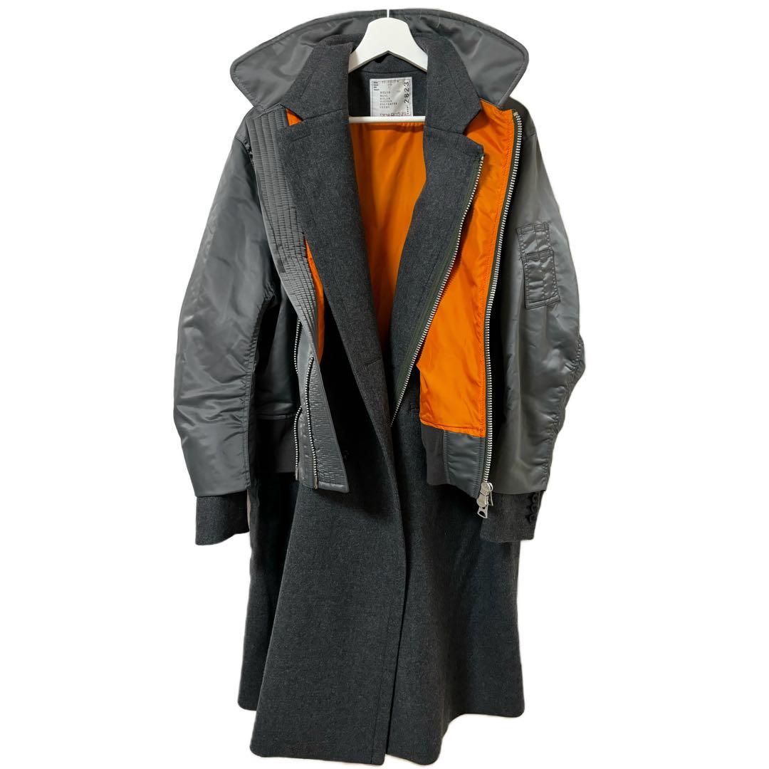 sacai　 22AW　Nylon Twill Mix Coat