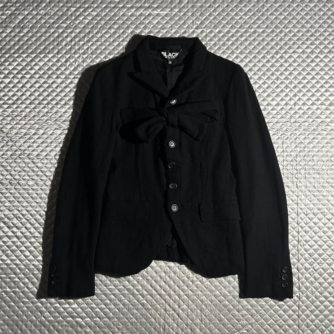 AD2013 13AW archive ウール縮絨リボンジャケット 黒