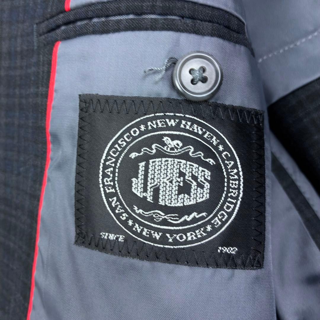 美品　ジェイプレス　タータンチェック　アンコンジャケット　L　パイピング