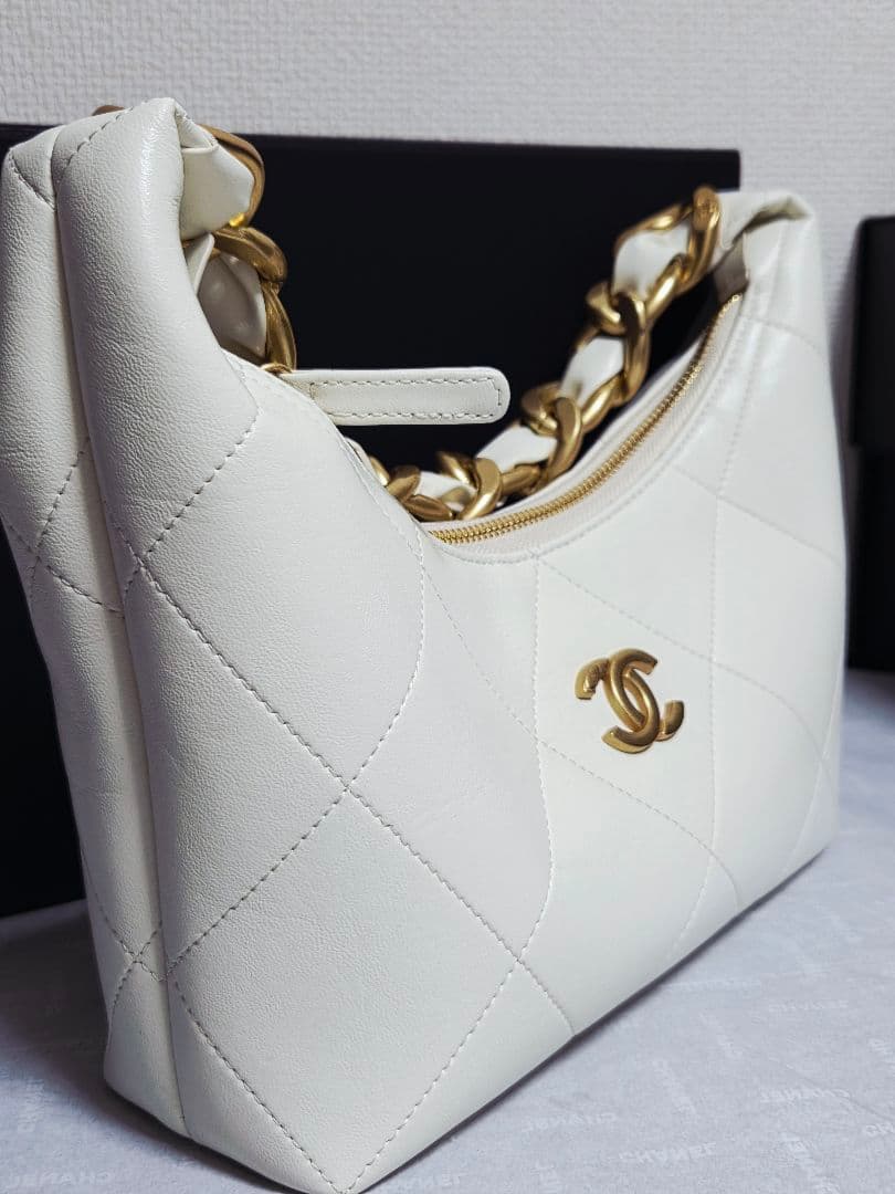 パールホワイト キルティング 2way バック