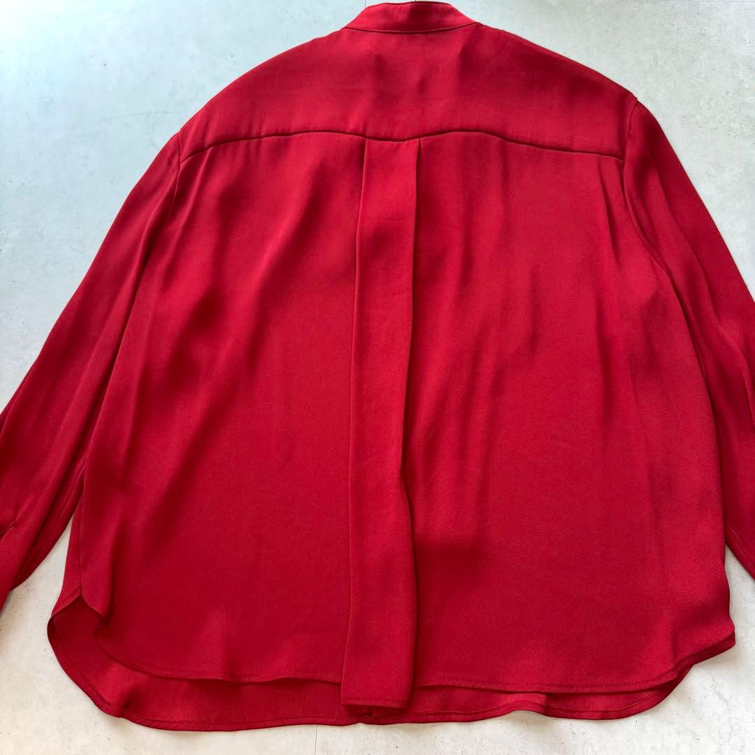 タグ付未使用 希少PEELSLOWLYボウタイ長袖ブラウス フォーマル日本製