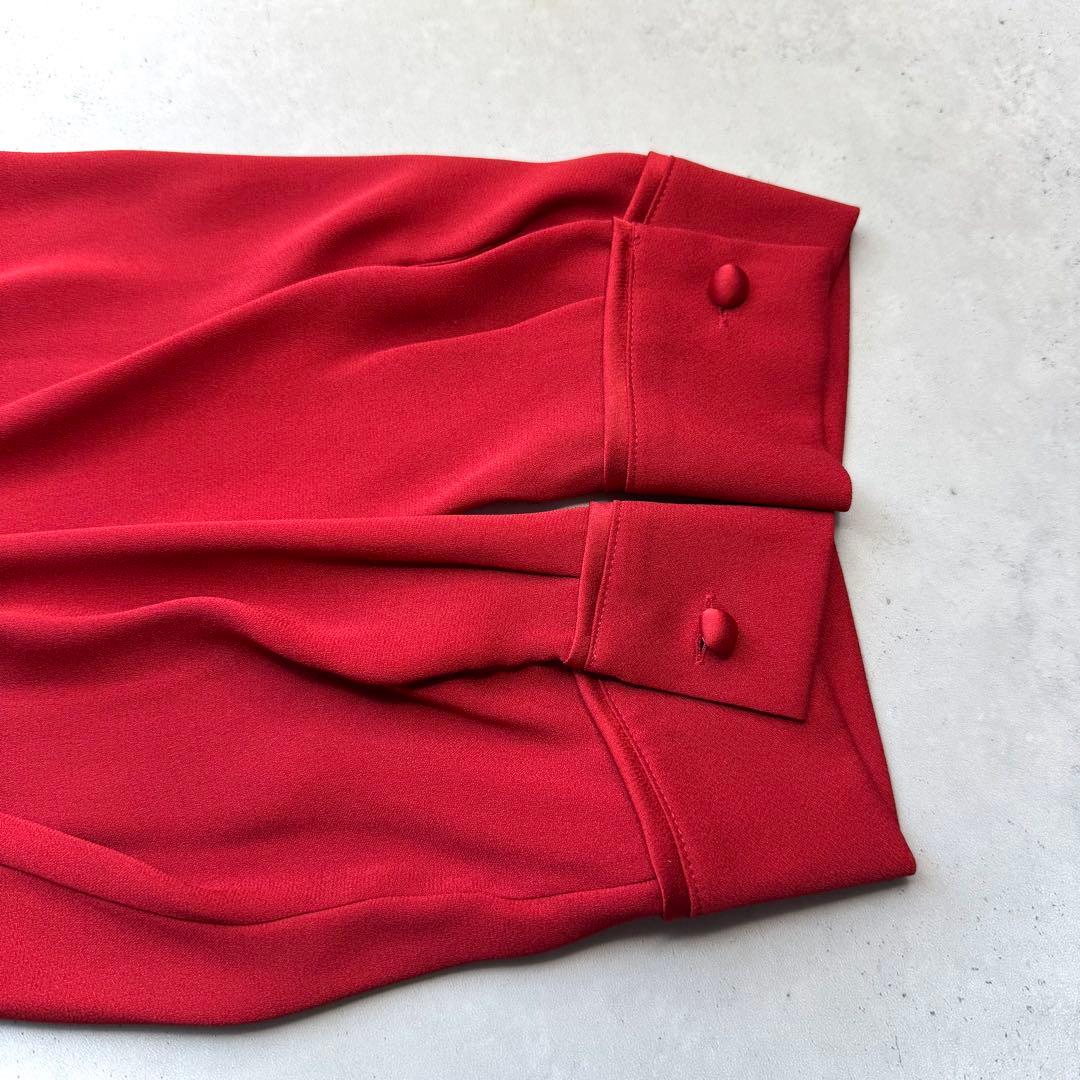 タグ付未使用 希少PEELSLOWLYボウタイ長袖ブラウス フォーマル日本製