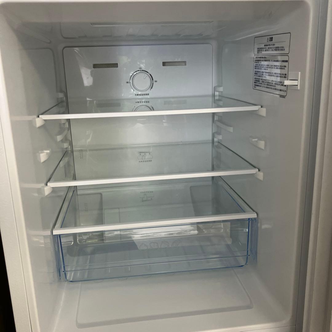 【美品】冷蔵庫 ガラスホワイトHR-G13C-W 135L 2ドア 右開きタイプ