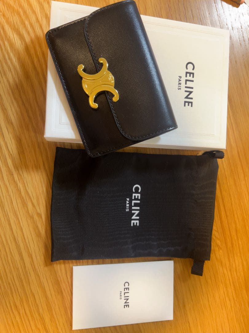 CELINE セリーヌ トリオンフ カードケース 現行品 ブラック　新品