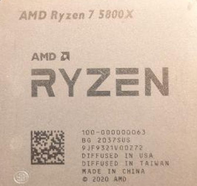 ryzen7 5800x MSI B550 DDR4-3600MHz16×2