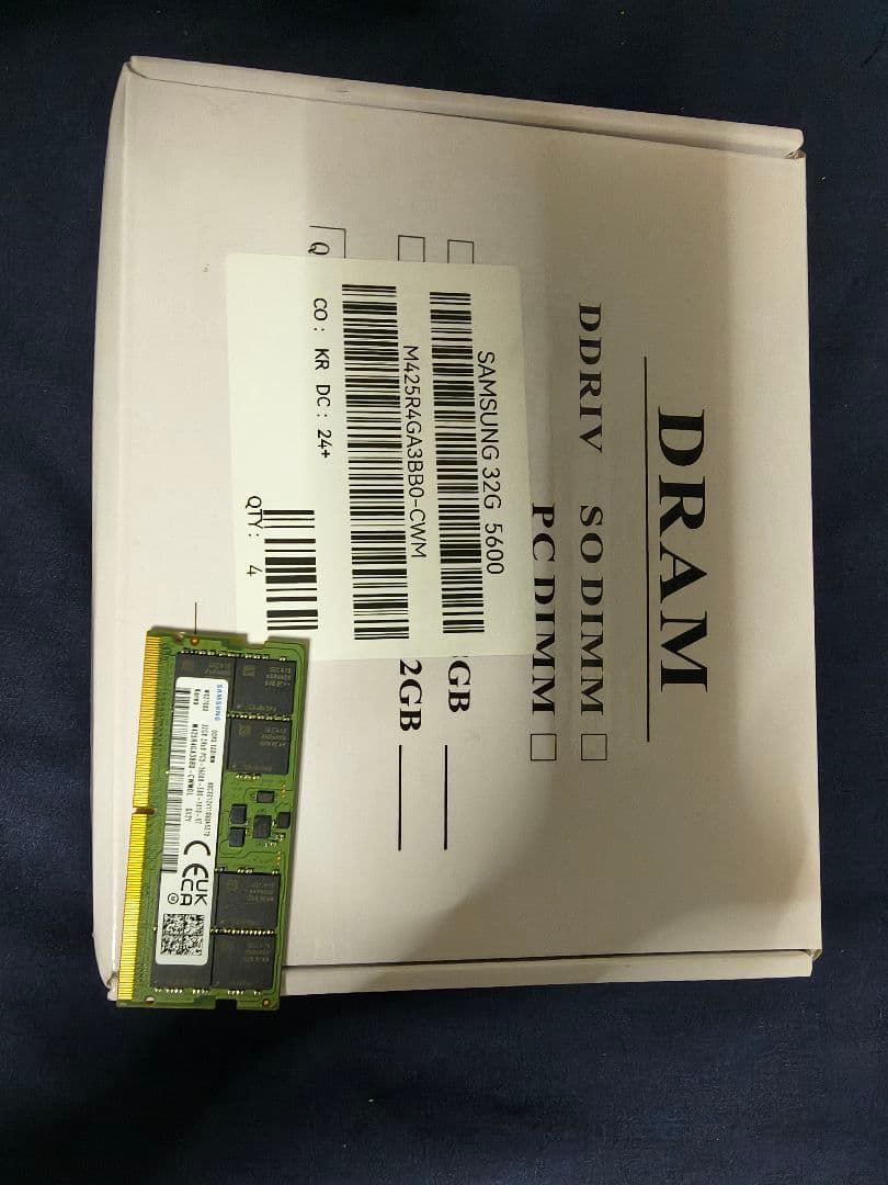 ノートPC用サムソン 32MB S.O.DIMM PC5-44800