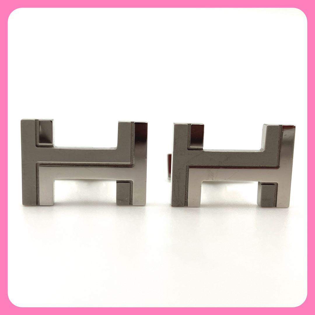 エルメス HERMES カフリンクス H・オ・カレ カフス シルバー