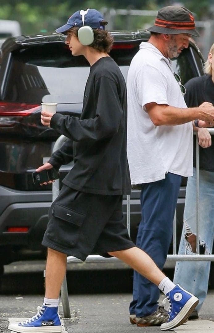 Supreme ブラック カーゴショートパンツ ティモシーシャラメ