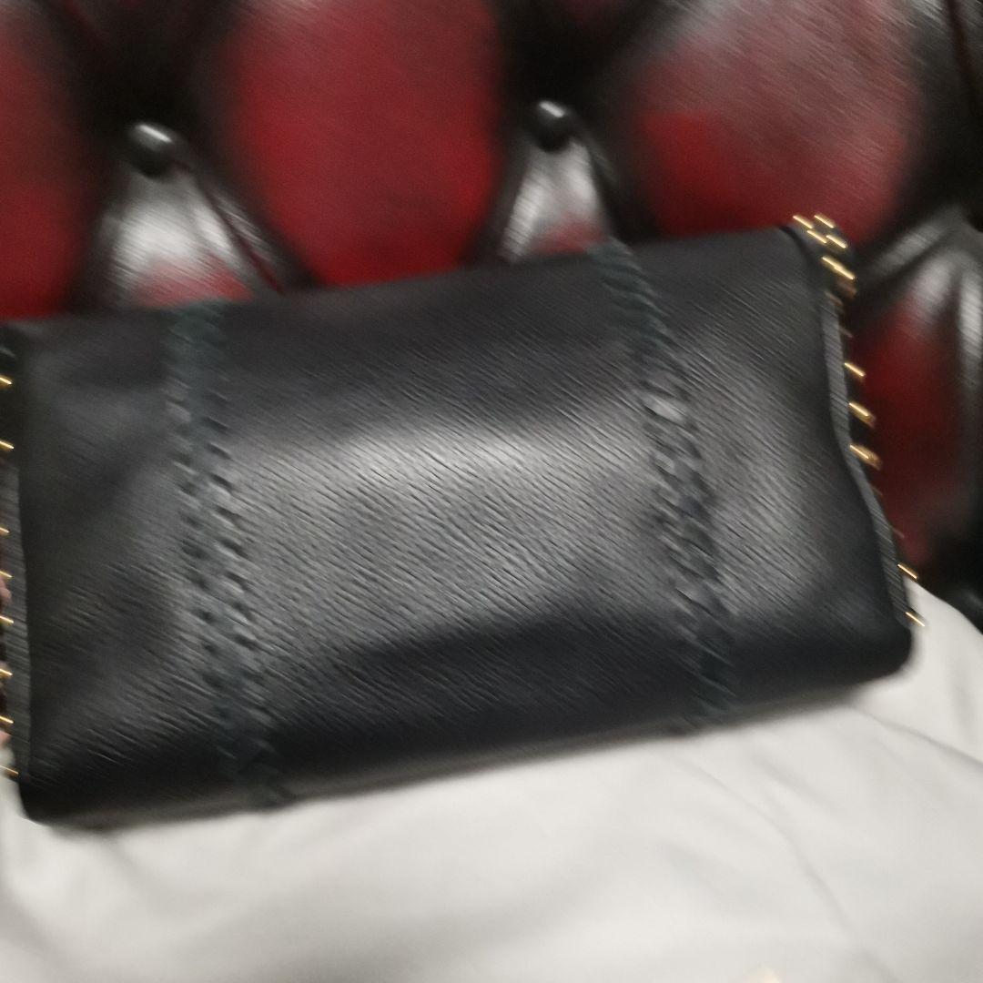 Emilio Pucci ブラックレザー クラッチバッグ