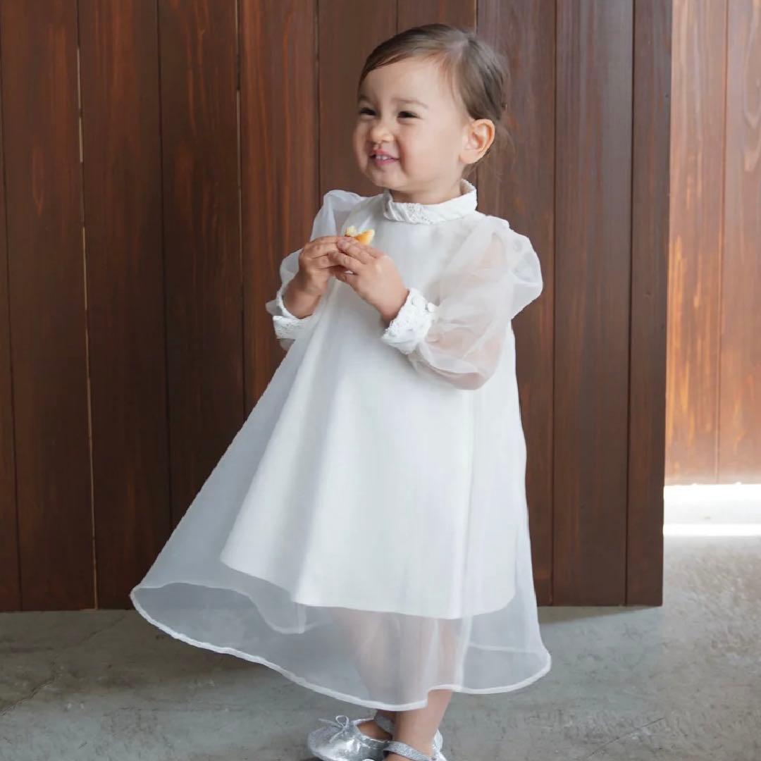 Acka. 〔Kids〕sheer over one-piece