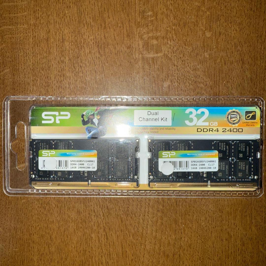 【未開封品】SP シリコンパワー DDR4-2400 16GB×2 32GB