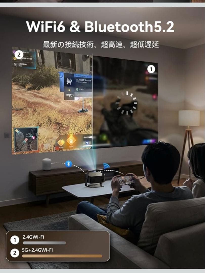 【Netflix/YouTube公式】新品未開封 プロジェクター 家庭用4K対応