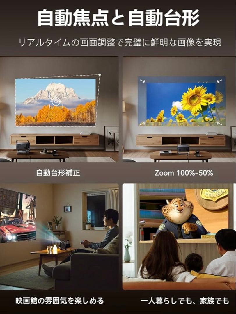 【Netflix/YouTube公式】新品未開封 プロジェクター 家庭用4K対応