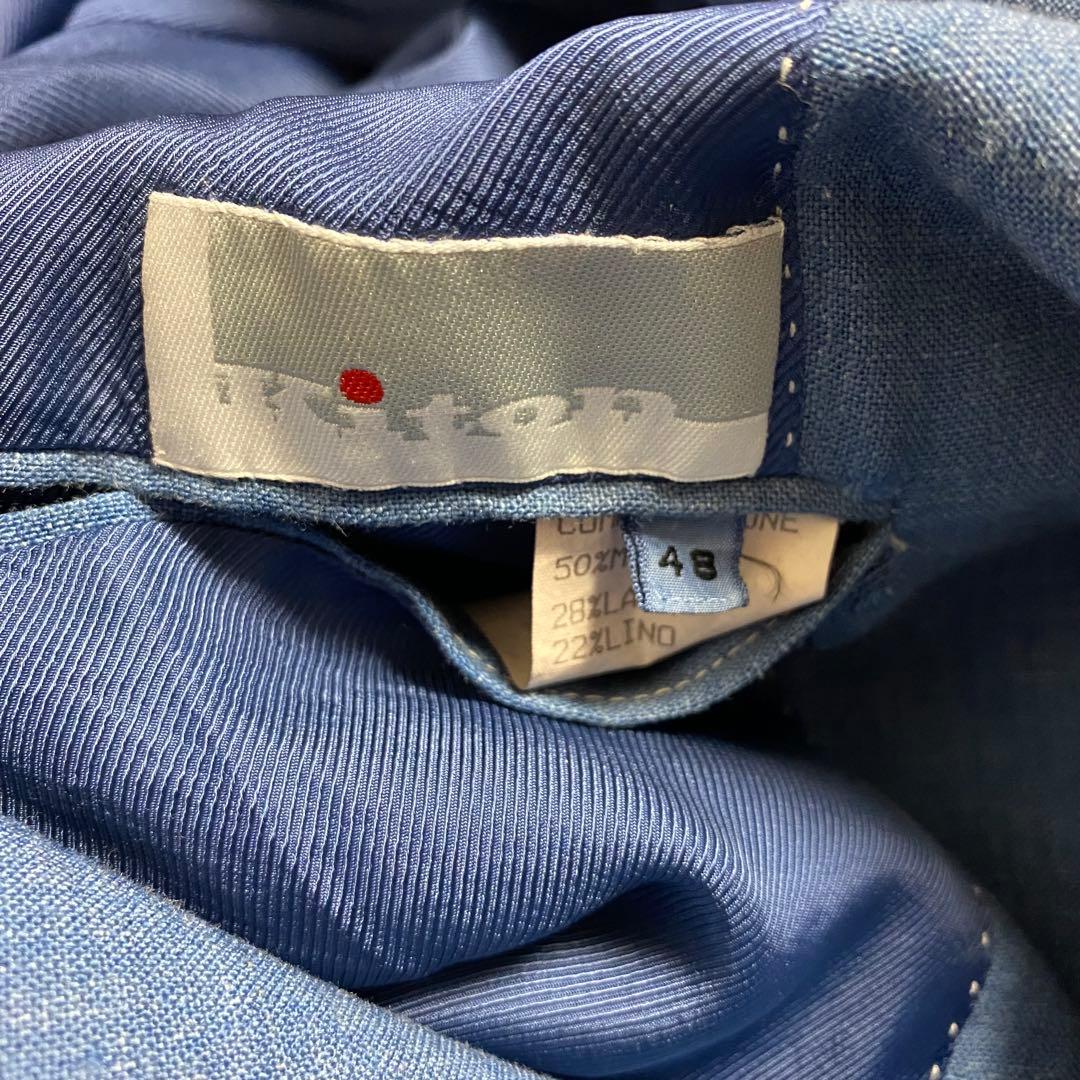 kiton 4Bジャケット ハンドステッチ size48 ITALY製 リネン混