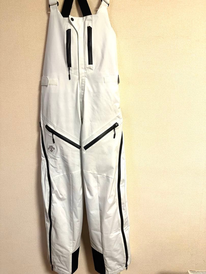 DESCENTE ホワイト スキーウェア オーバーオール