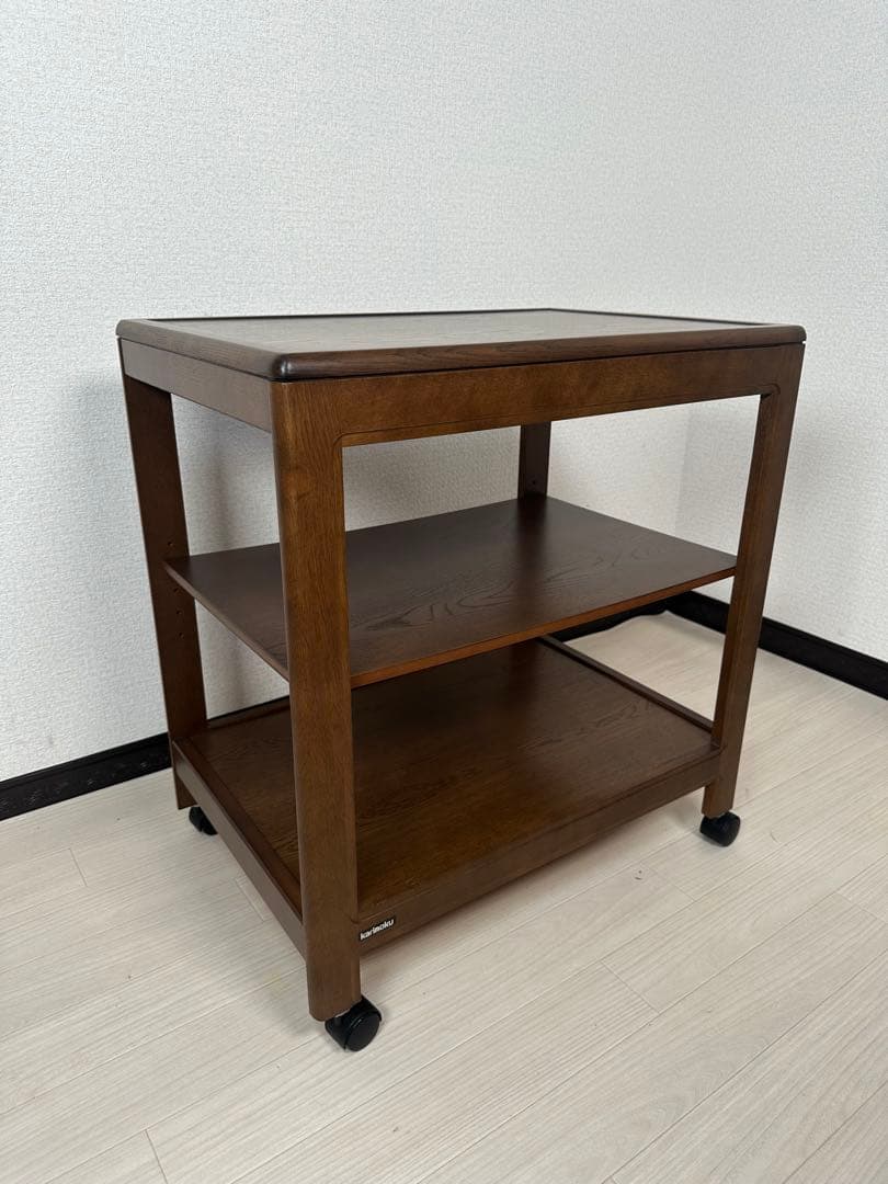 カリモク キッチンワゴン AS6116 ナチュラル シンプル キャスター※i4※