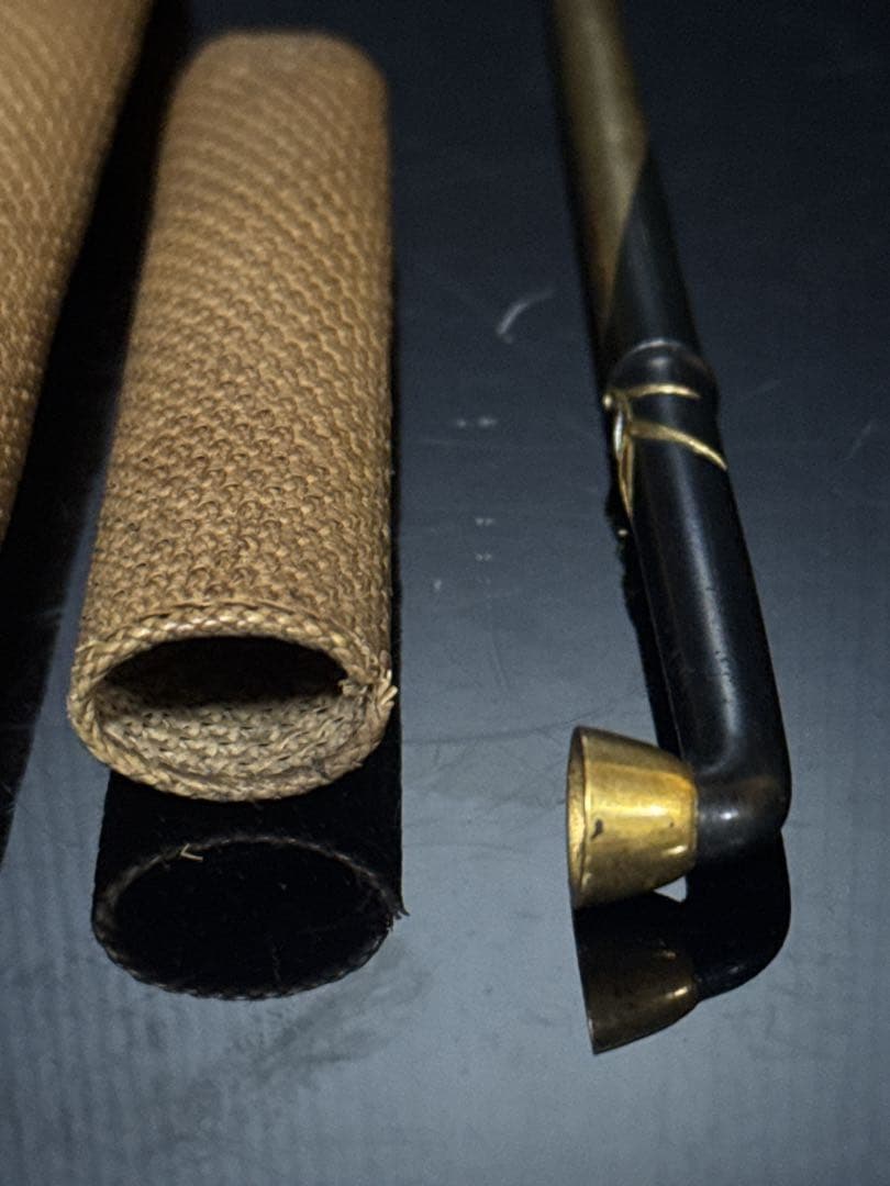 極上 江戸末期〜明治期 村田 純金 刻印 細密彫金 純金 煙管 莨入 K24