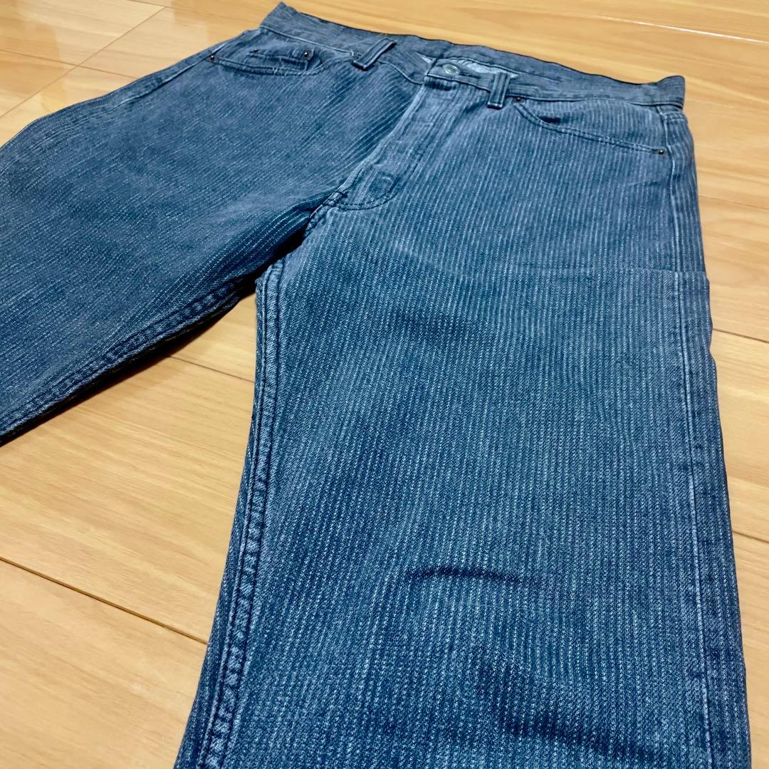 80s リーバイス 501 ストライプデニム　34/30 オリジナルレングス