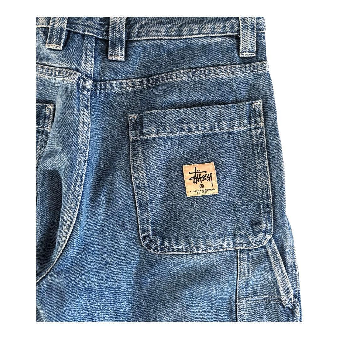 パンツ STUSSY double knee denim pant W28