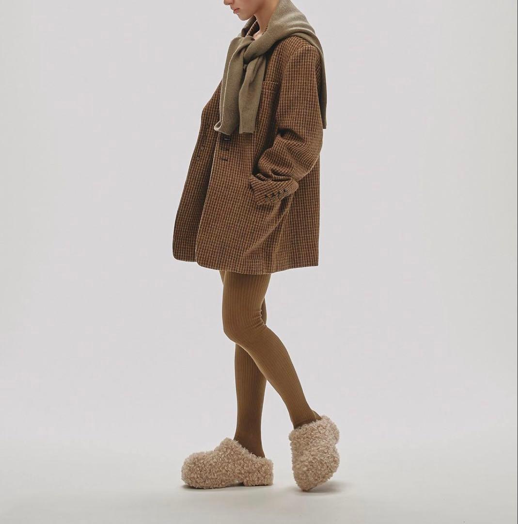 新品タグ付き todayful Wool100% Check Jacket