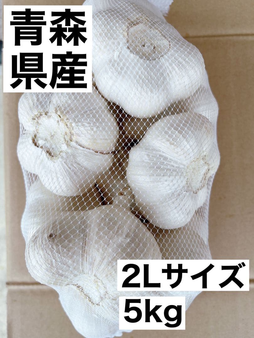 青森県産　にんにく　福地ホワイト六片　2L 5kg