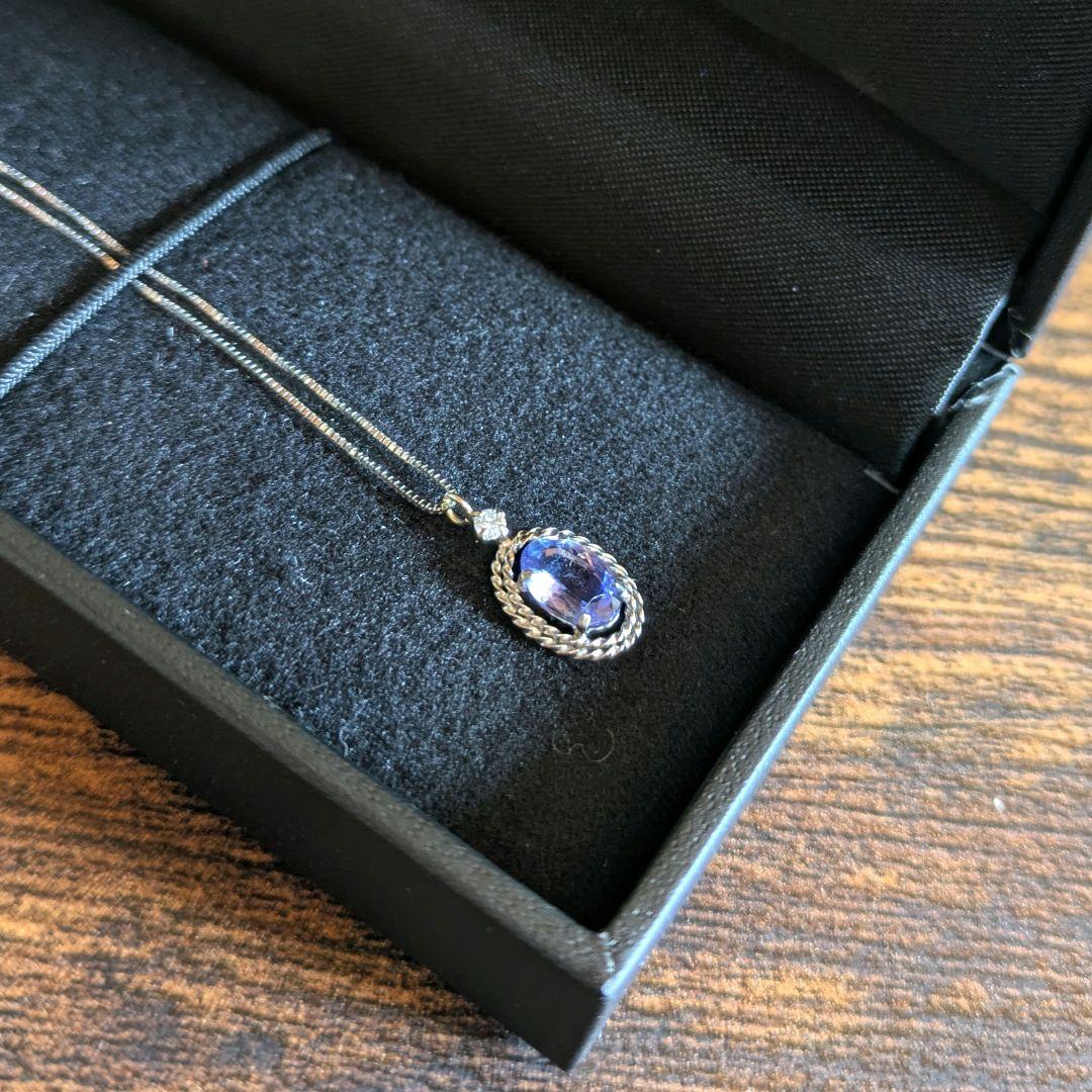 K18WG タンザナイト ネックレス