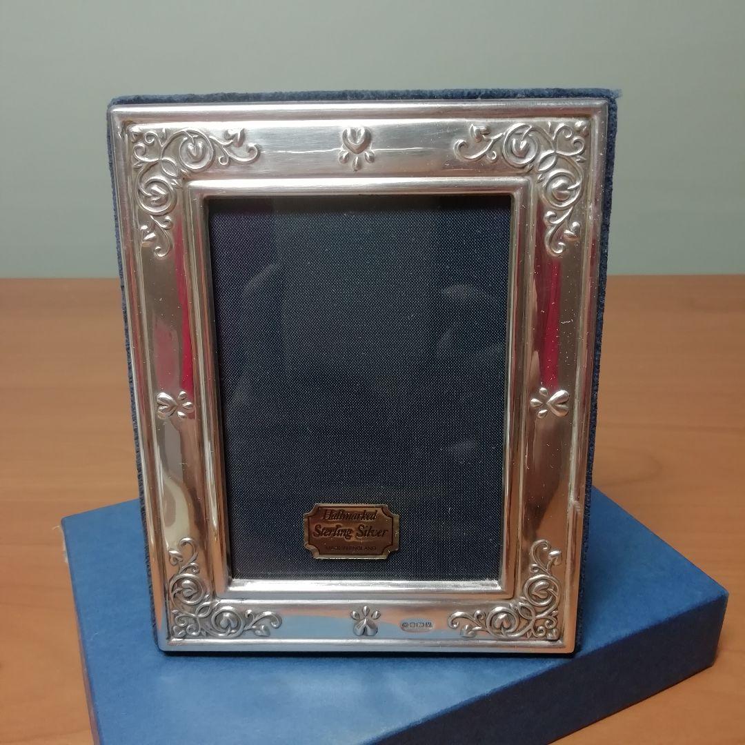 【アンティーク】純銀製フォトフレーム（イギリス製）