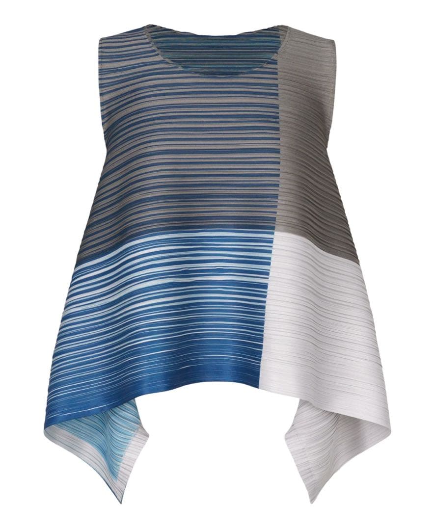 新品タグ付プリーツプリーズ Photon BOUNCE横プリーツトップス