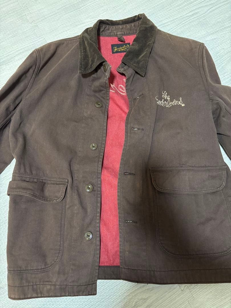 tenderloin カバーオール　刺繍　S コットン　コーデュロイ