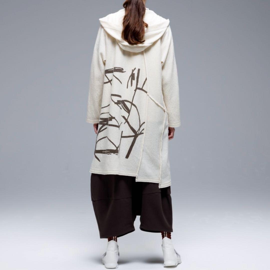 芽風 22AW 裏起毛 ワイドサルエルパンツ　黒　mefu