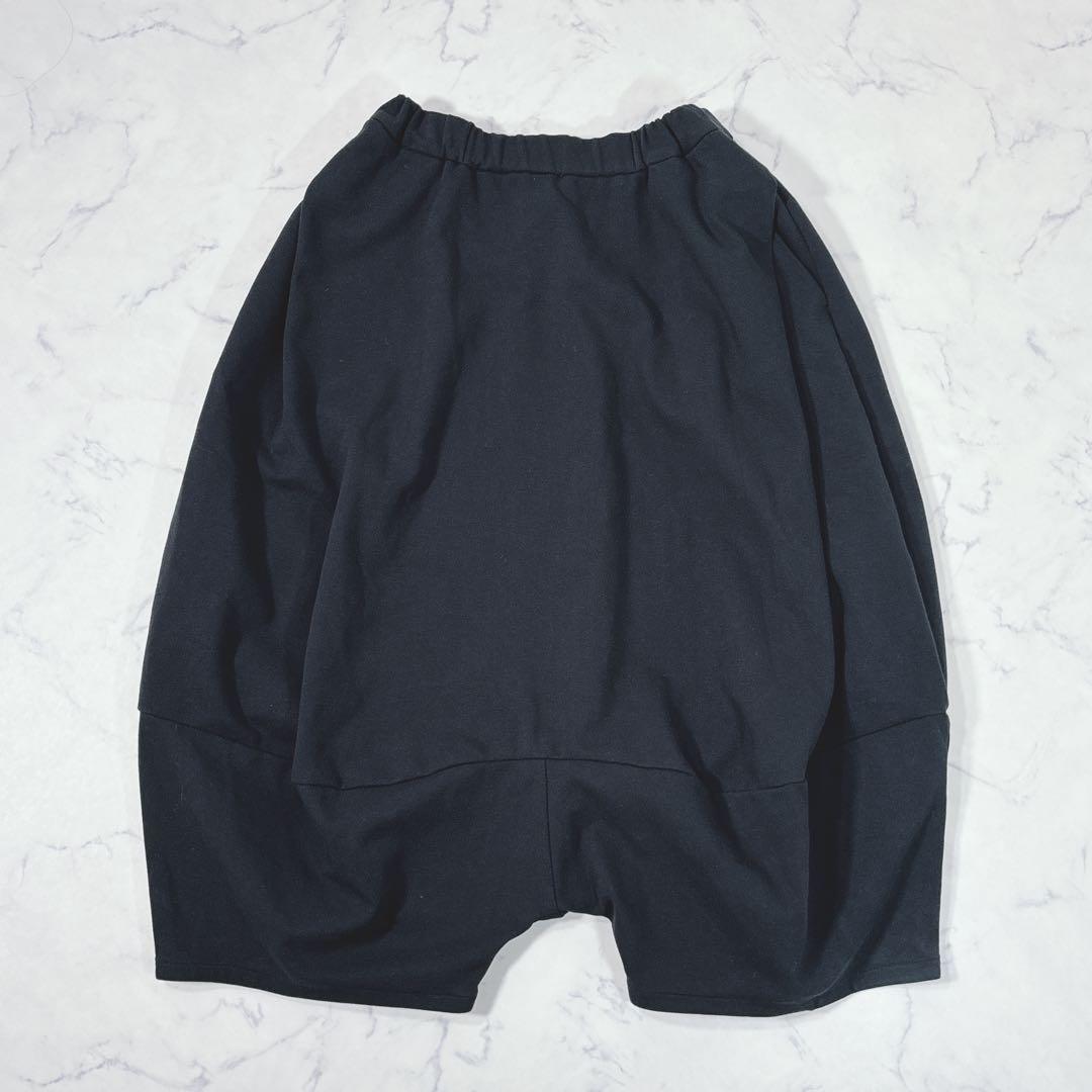 芽風 22AW 裏起毛 ワイドサルエルパンツ　黒　mefu