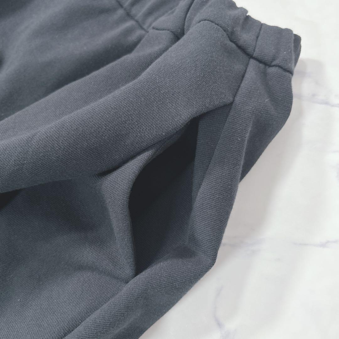 芽風 22AW 裏起毛 ワイドサルエルパンツ　黒　mefu