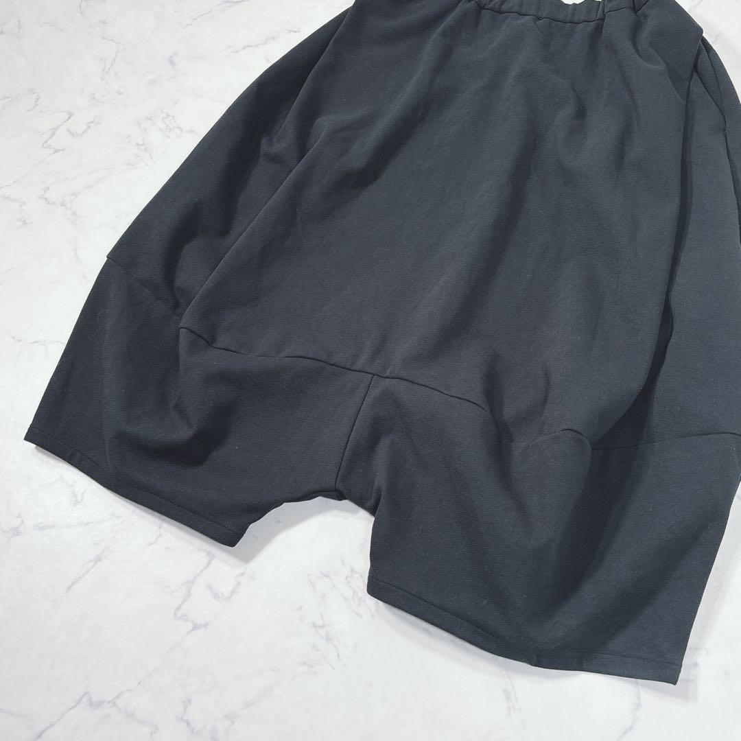 芽風 22AW 裏起毛 ワイドサルエルパンツ　黒　mefu