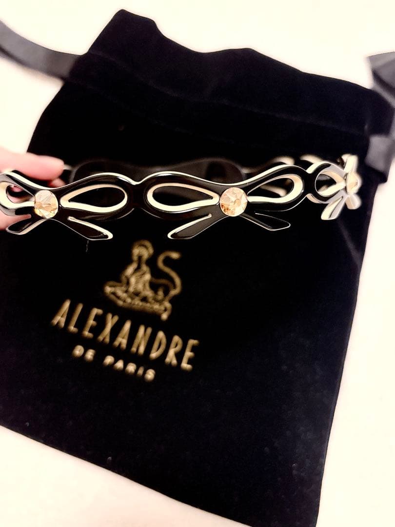 美品 ALEXANDRE DE PARIS カチューシャ リボン