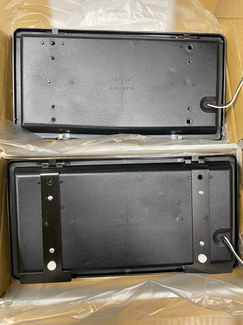 [未使用品]字光式ナンバープレート　電球タイプ　前後セット　シルバー