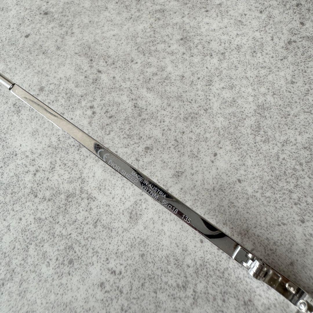 クリスチャンディオール　サングラス　リムレス　ロゴ　シルバー金具　ケース