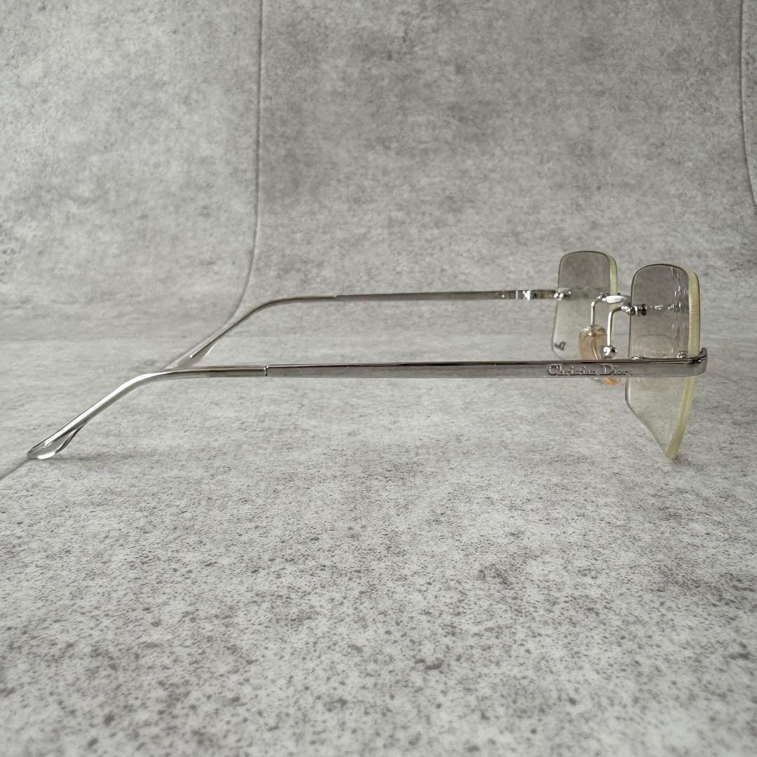 クリスチャンディオール　サングラス　リムレス　ロゴ　シルバー金具　ケース