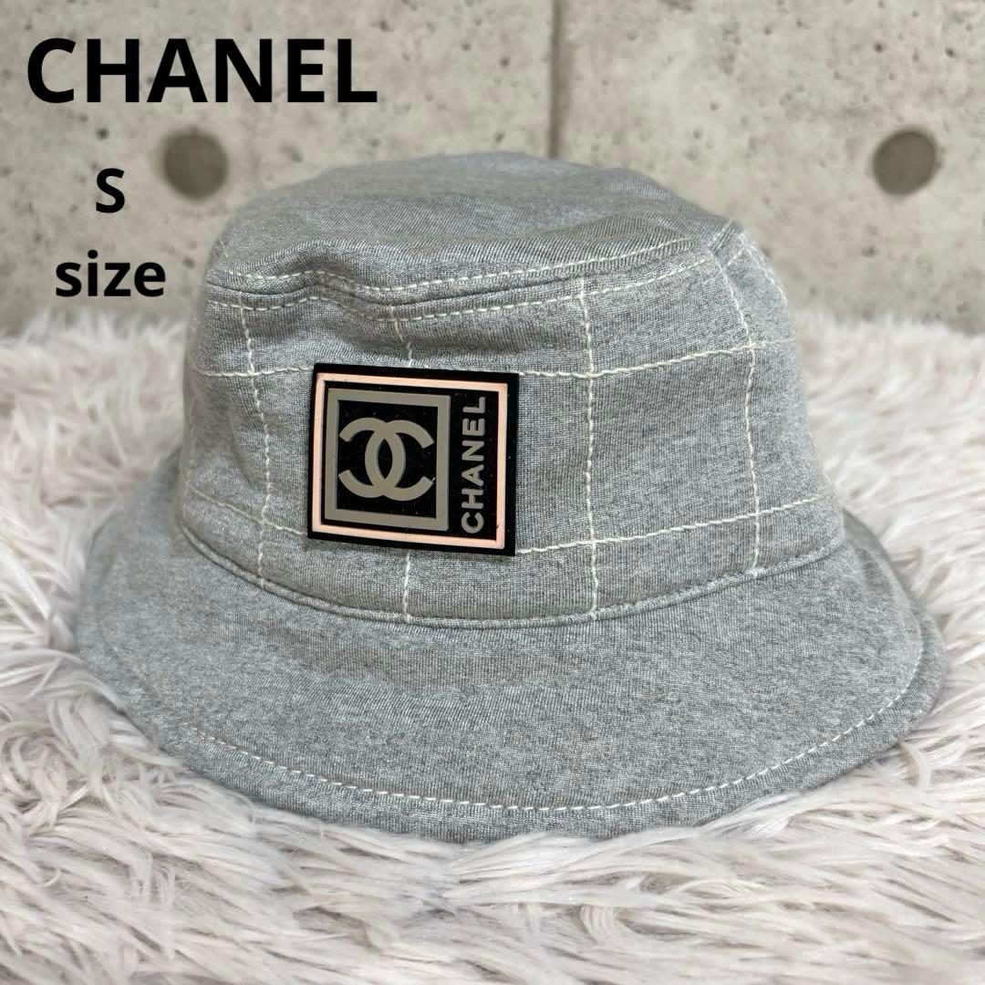 シャネル　スポーツライン　バケットハット　ココマーク　グレー　S size
