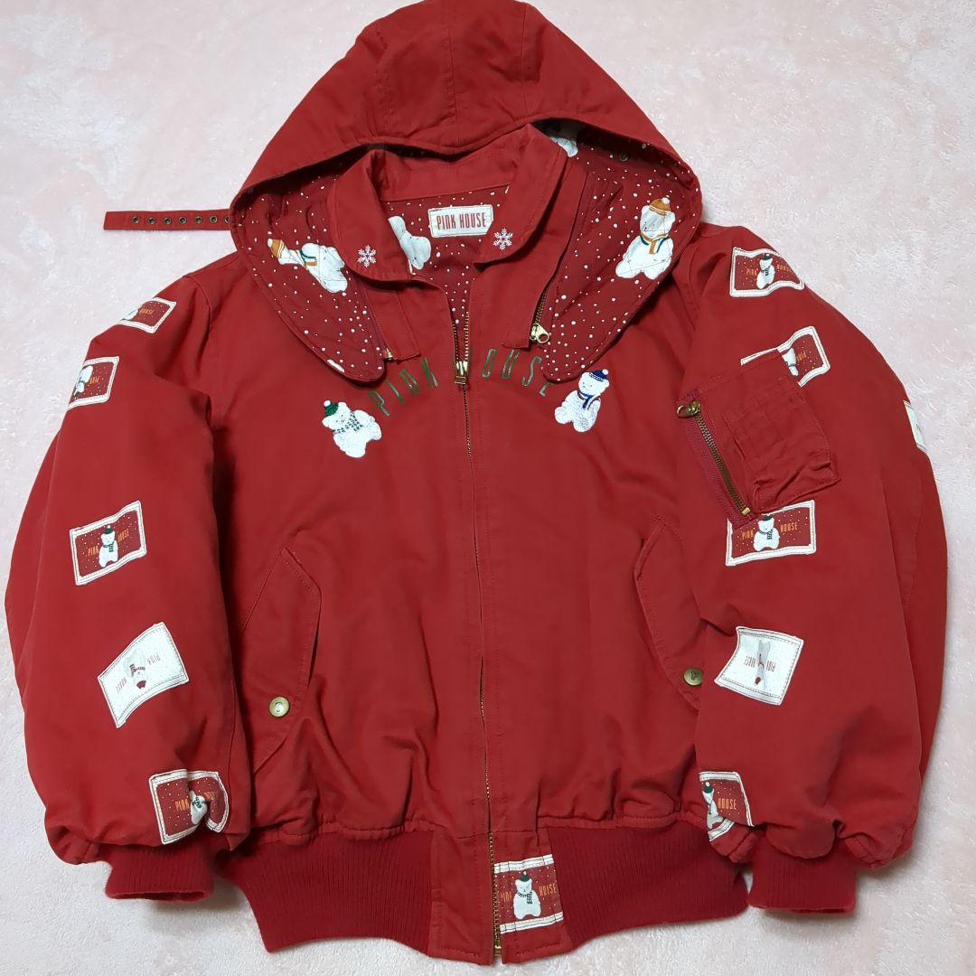 ピンクハウス レア 90年代 大人気 雪だるまくま ブルゾン 赤色 ヴィンテージ