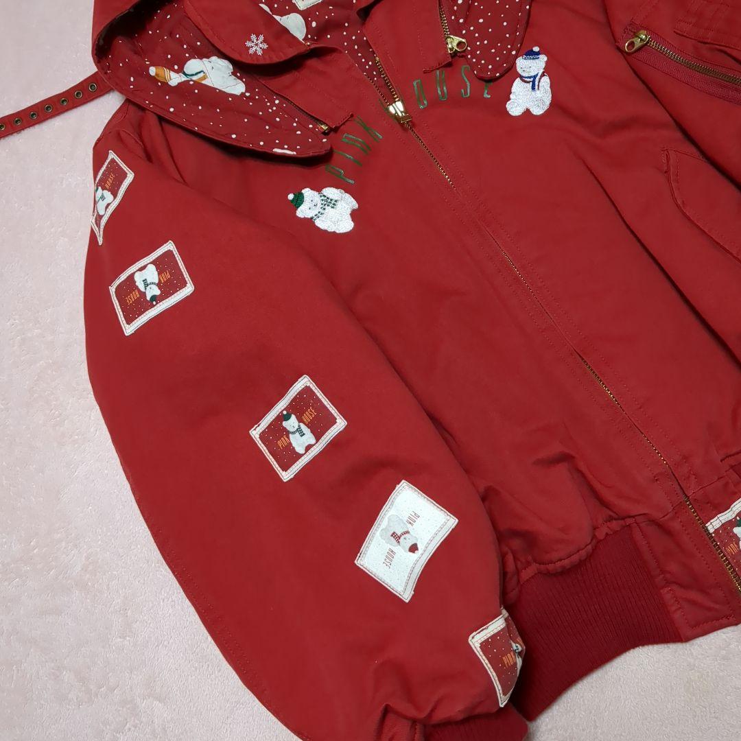 ピンクハウス レア 90年代 大人気 雪だるまくま ブルゾン 赤色 ヴィンテージ