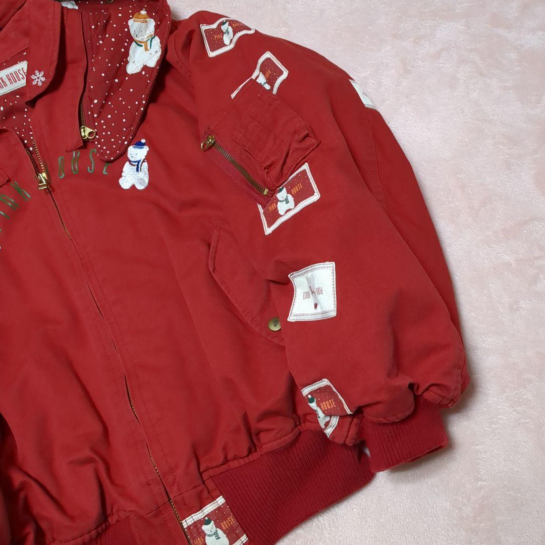 ピンクハウス レア 90年代 大人気 雪だるまくま ブルゾン 赤色 ヴィンテージ