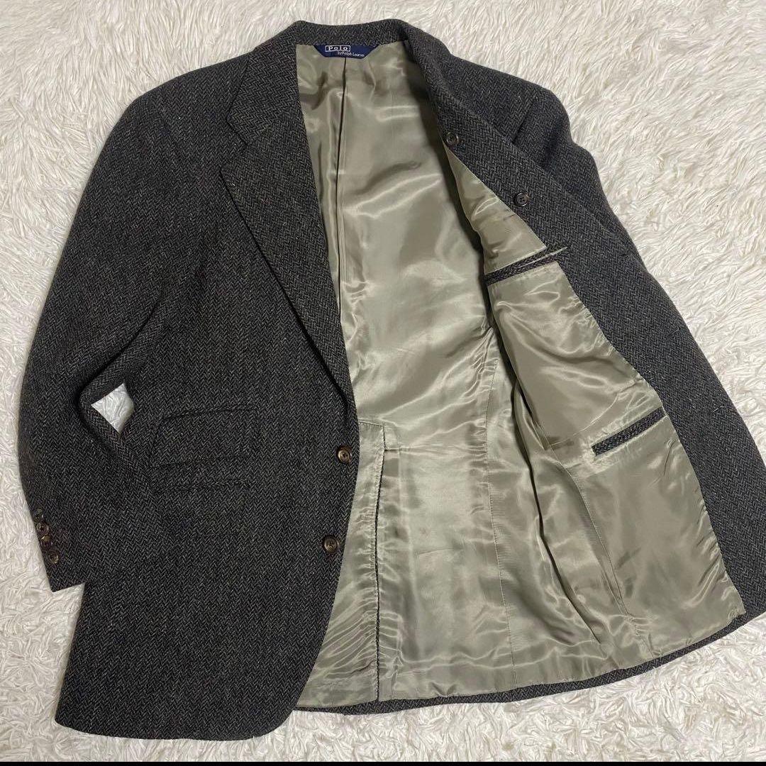 【美品】ラルフローレン　テーラードジャケット　170　ツイード ウール