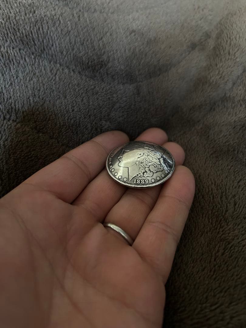 モルガン銀貨コンチョ　ウォレットパーツ