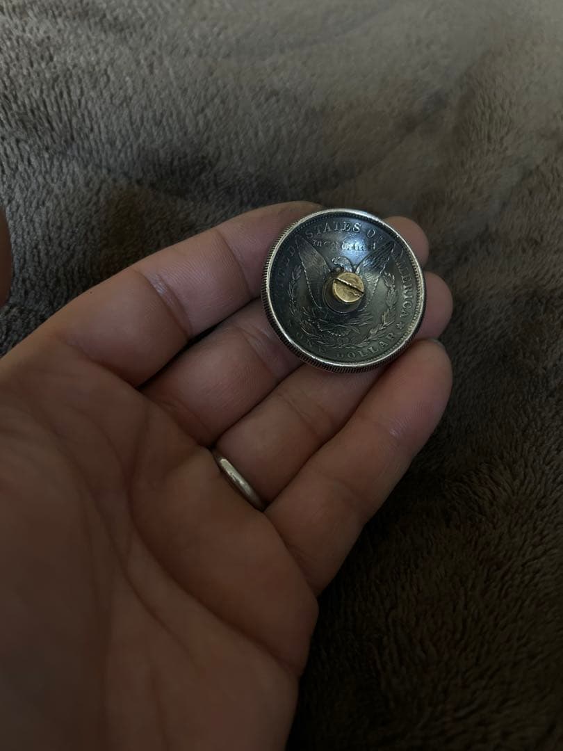 モルガン銀貨コンチョ　ウォレットパーツ