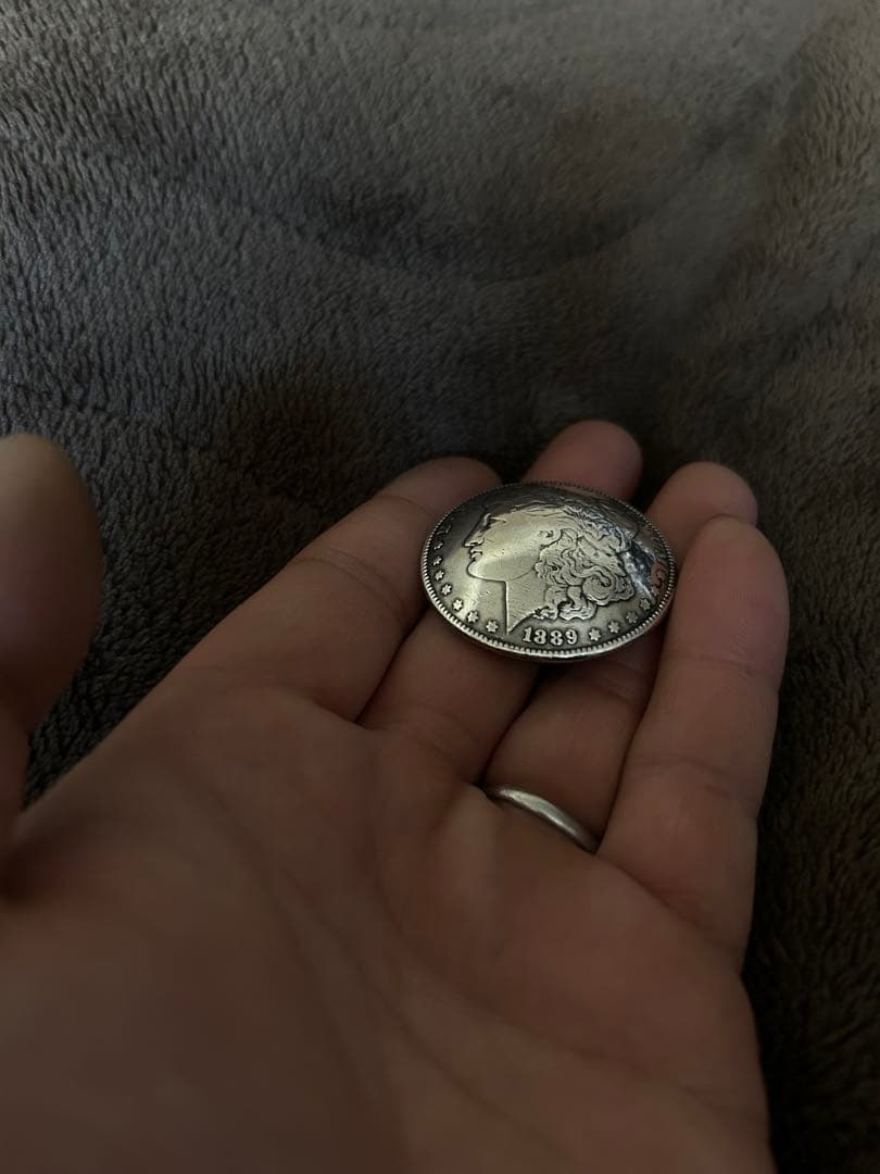 モルガン銀貨コンチョ　ウォレットパーツ