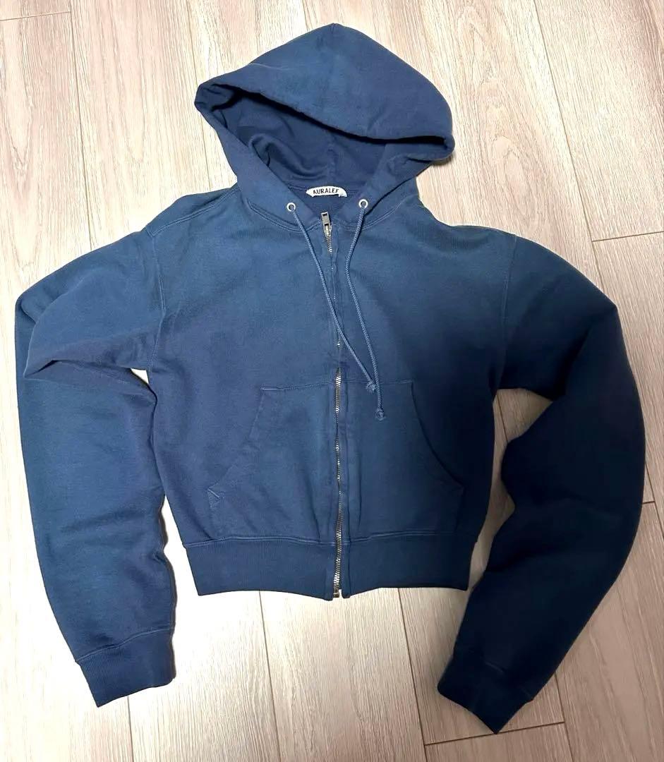 トップス AURALEE PRODUCT DYED SWEAT ZIP PARKA 1