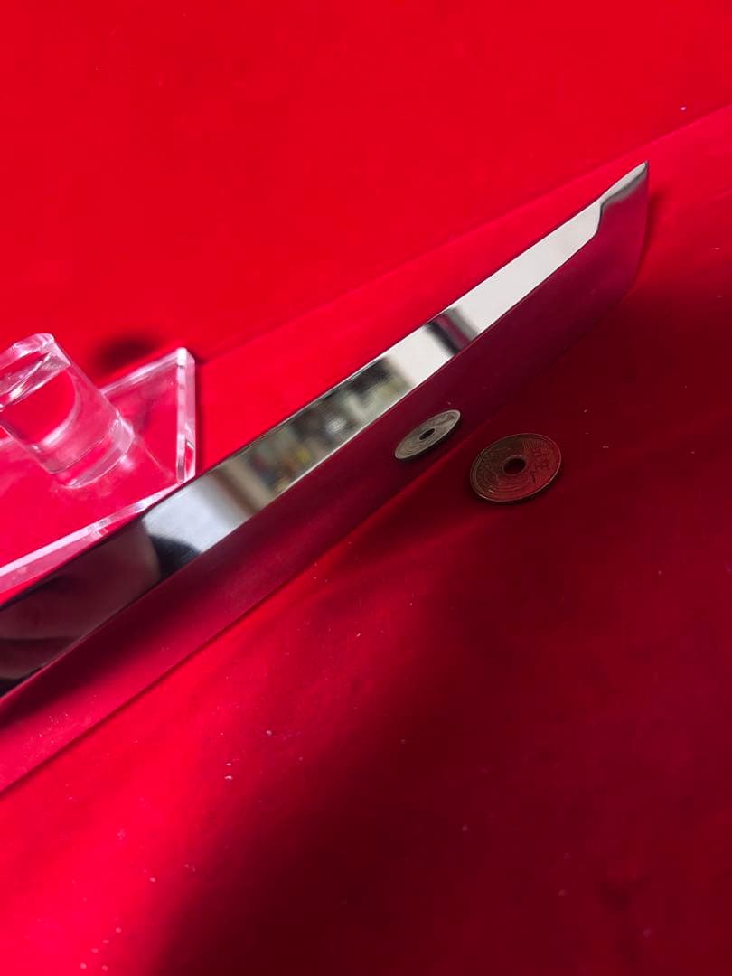 包丁　マグロ包丁　先丸型　尺三　鬼反り　鏡面仕上げ　切味抜群　箱付　未使用品