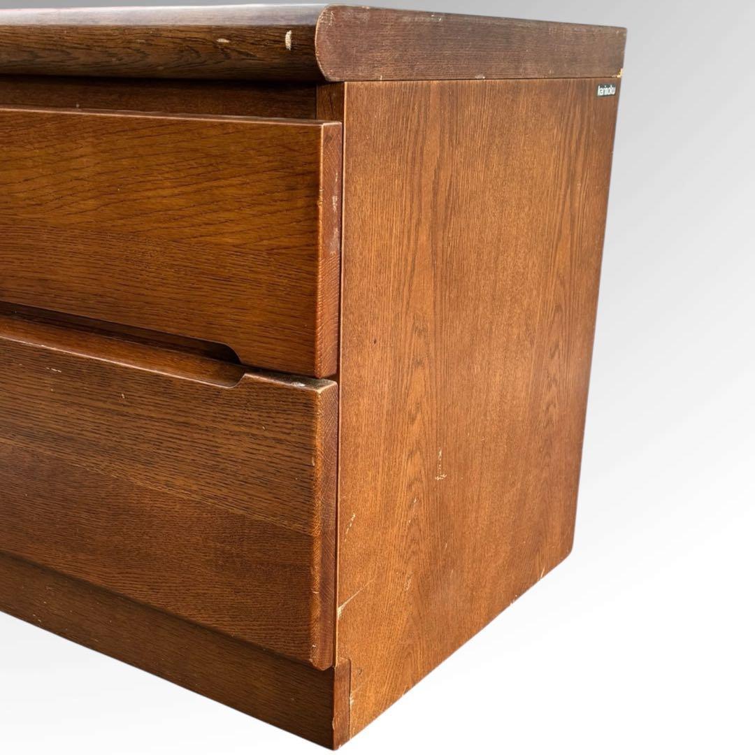 【訳アリ】　カリモク チェスト 2段4杯　木製 タンス テレビボード 国産家具