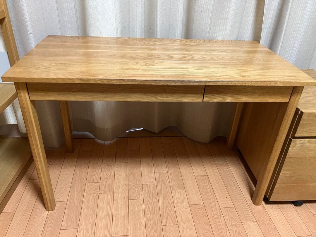 【廃盤品】無印良品 オーク材 机 学習机 テーブル