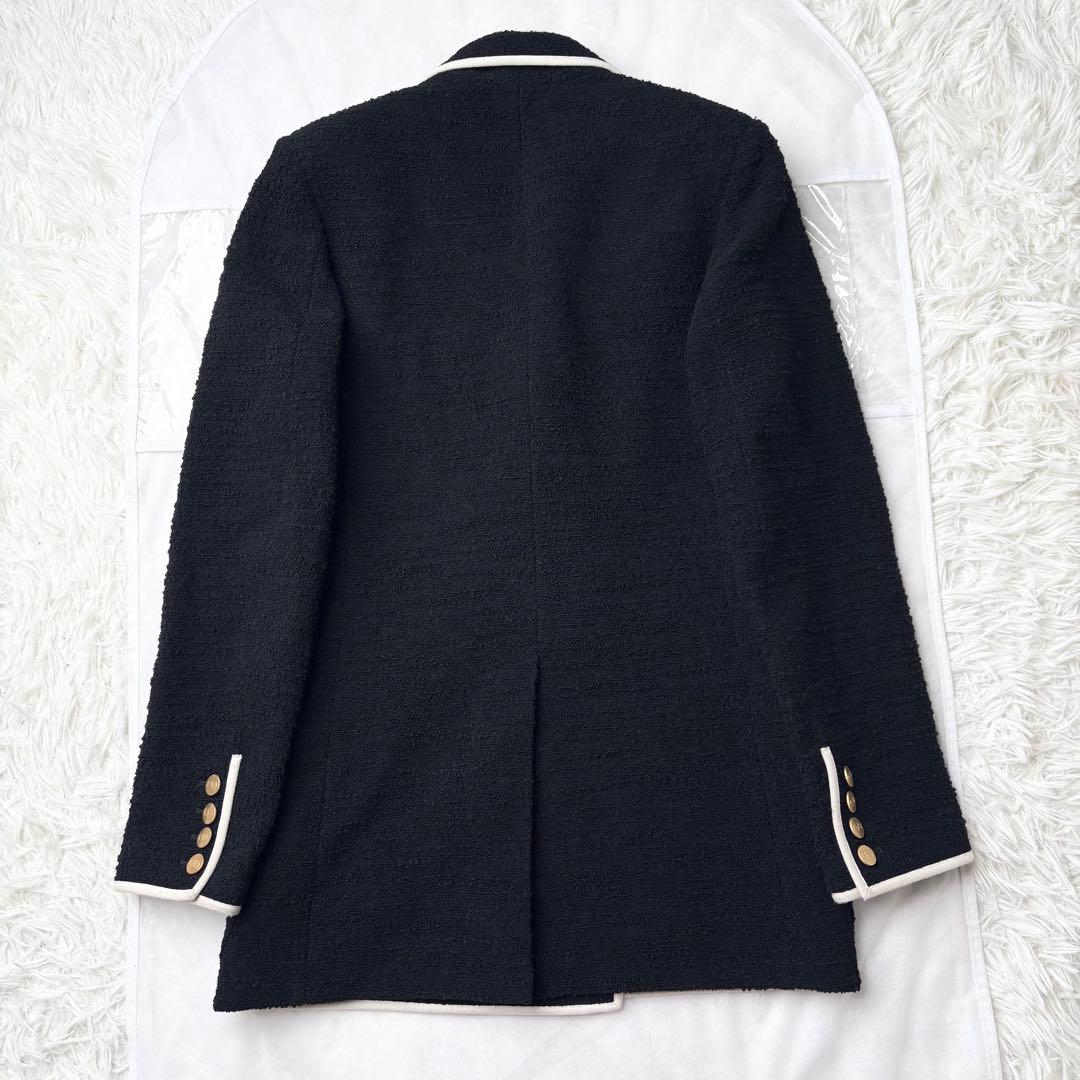 ヴァレンティノ 2022 パイピング ツイードジャケット ダブルボタン 金ボタン
